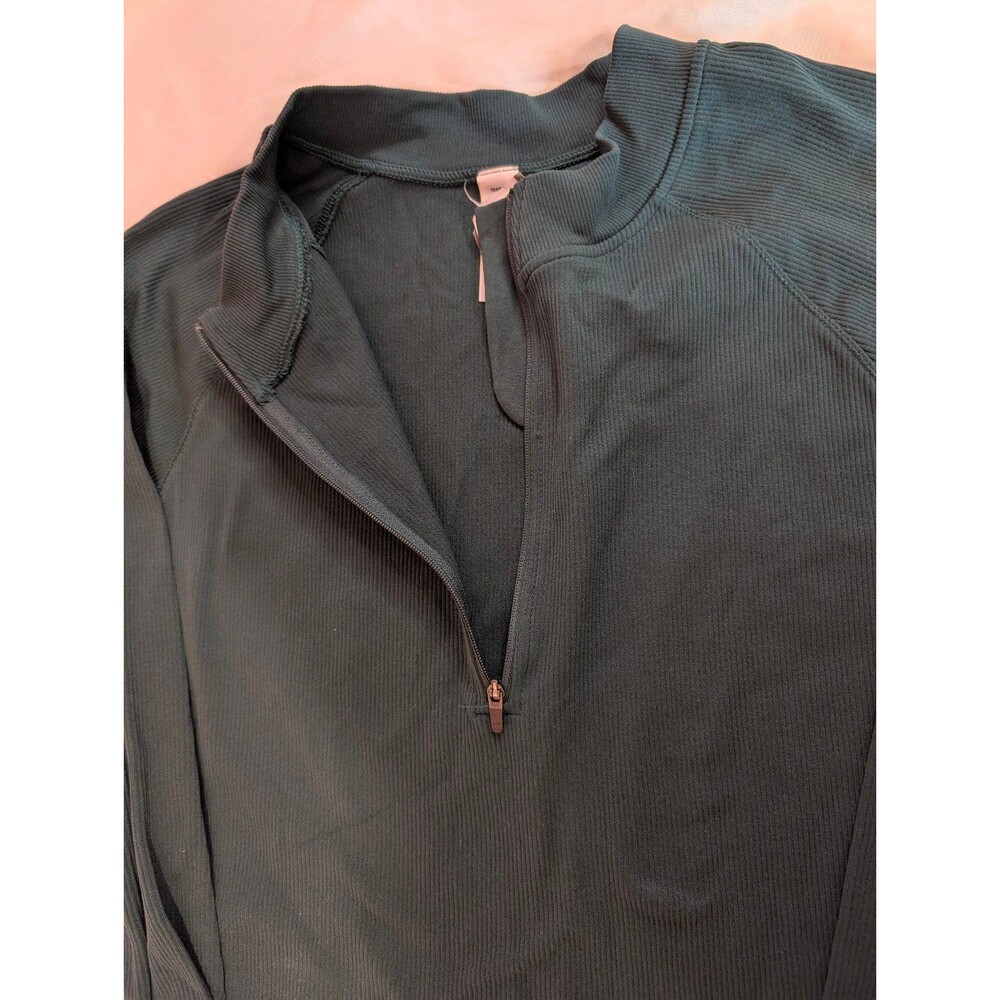 Women's DSG Momentum Seamless Ribbed Half Zip Sweater Dark Green XXL - Picture 4 of 6